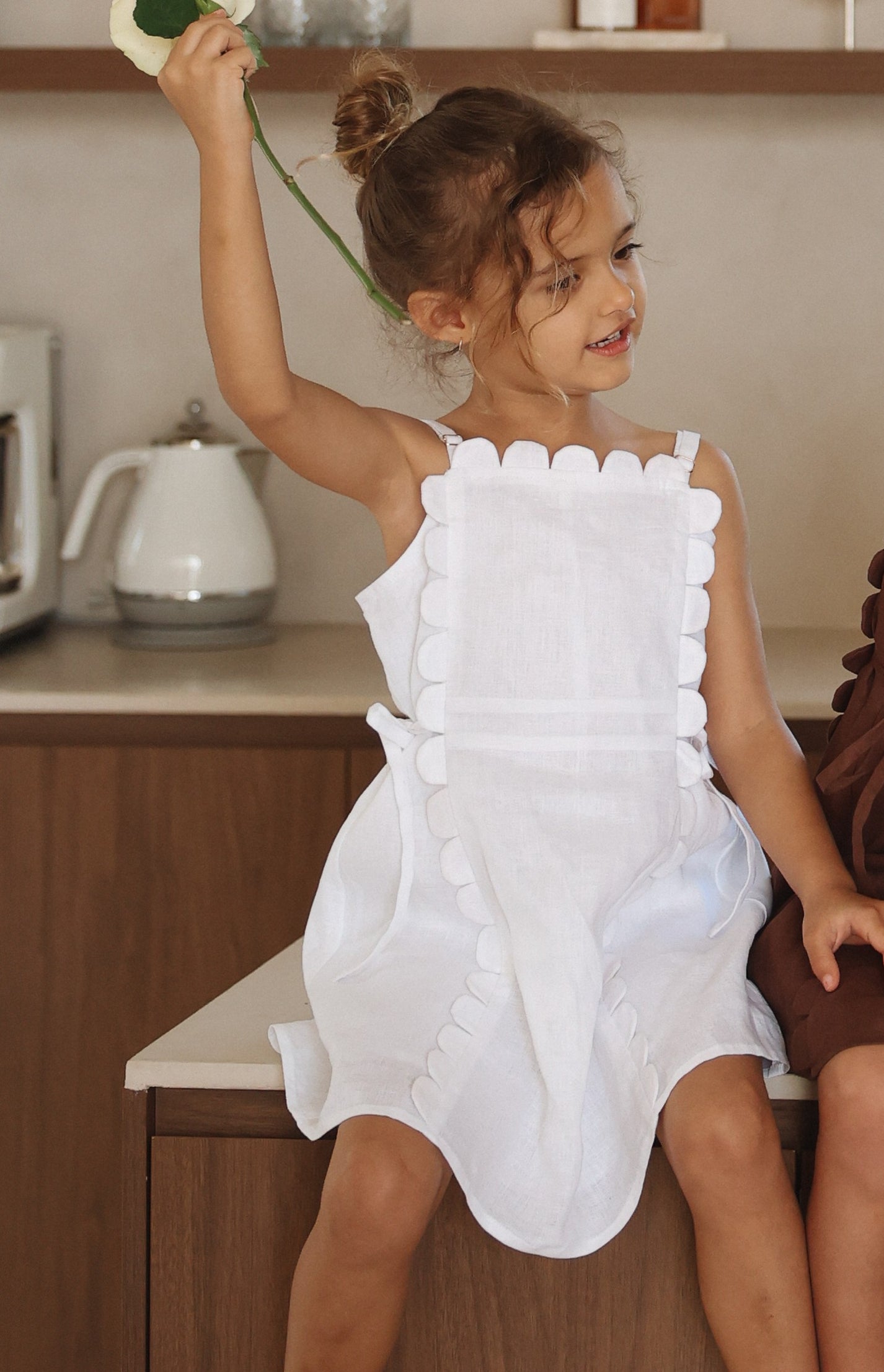 The Freya Linen Dress White