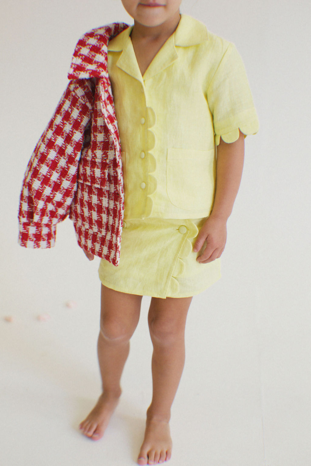 The Luna Yellow Linen Skirt