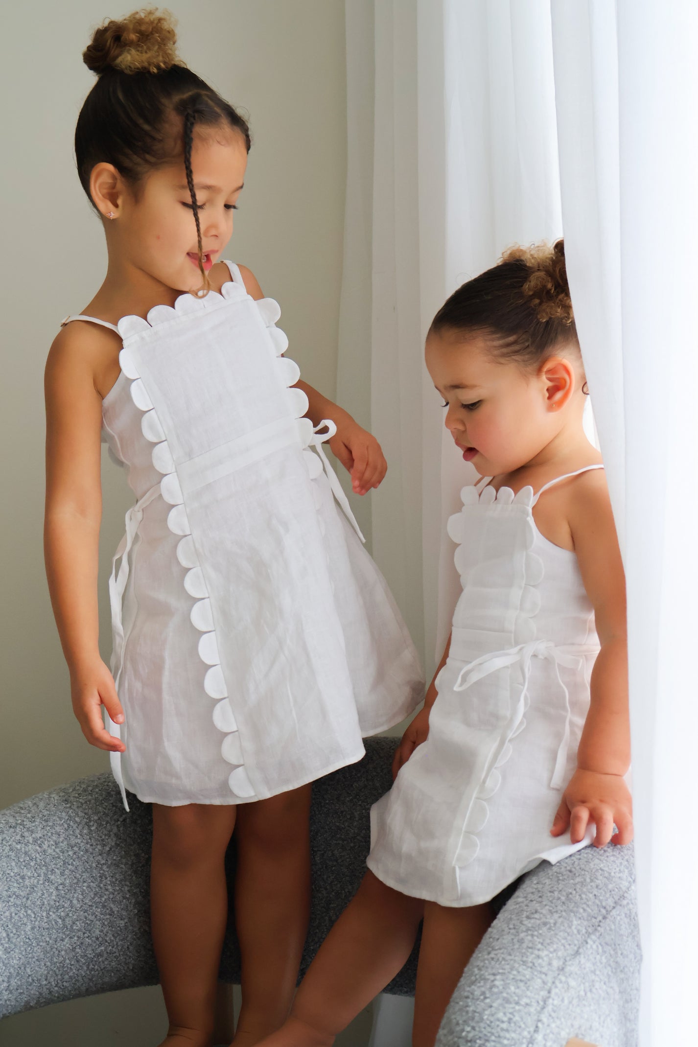 The Freya Linen Dress White