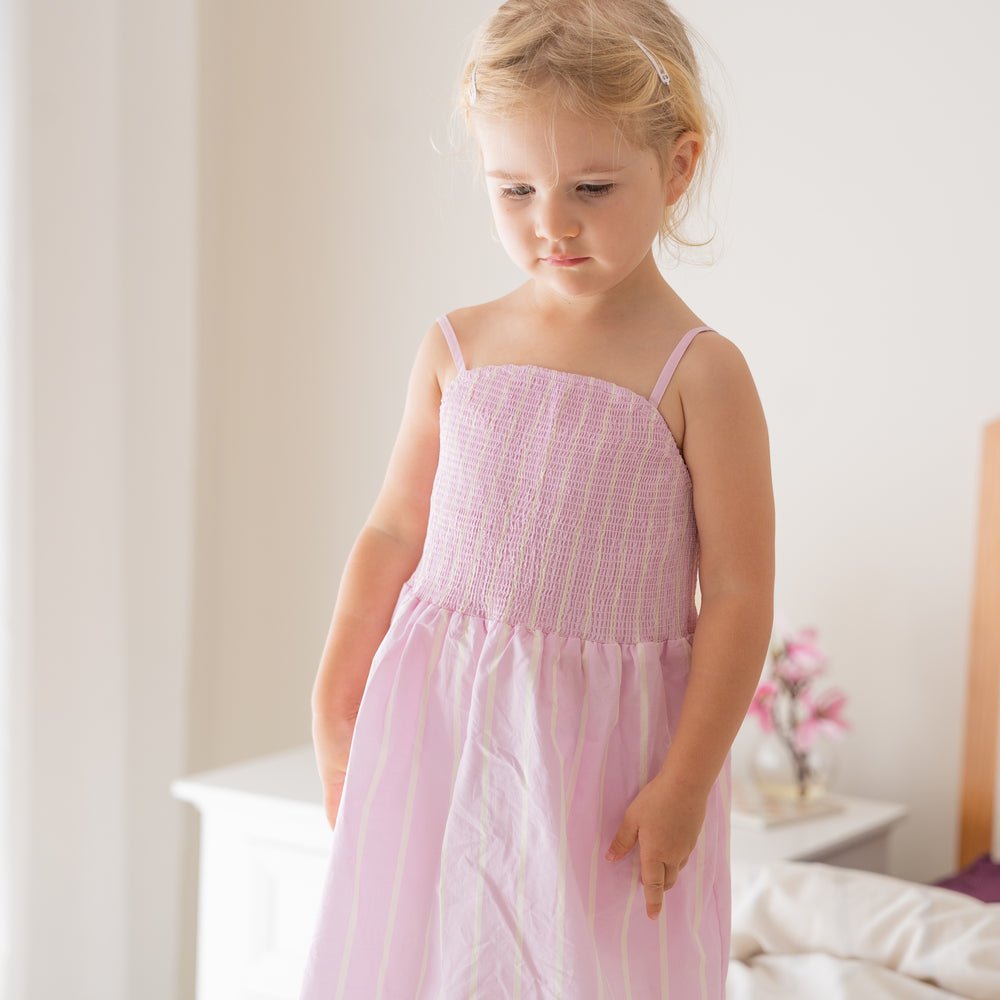 
                  
                    Cleo Stripe Dress Purple
                  
                