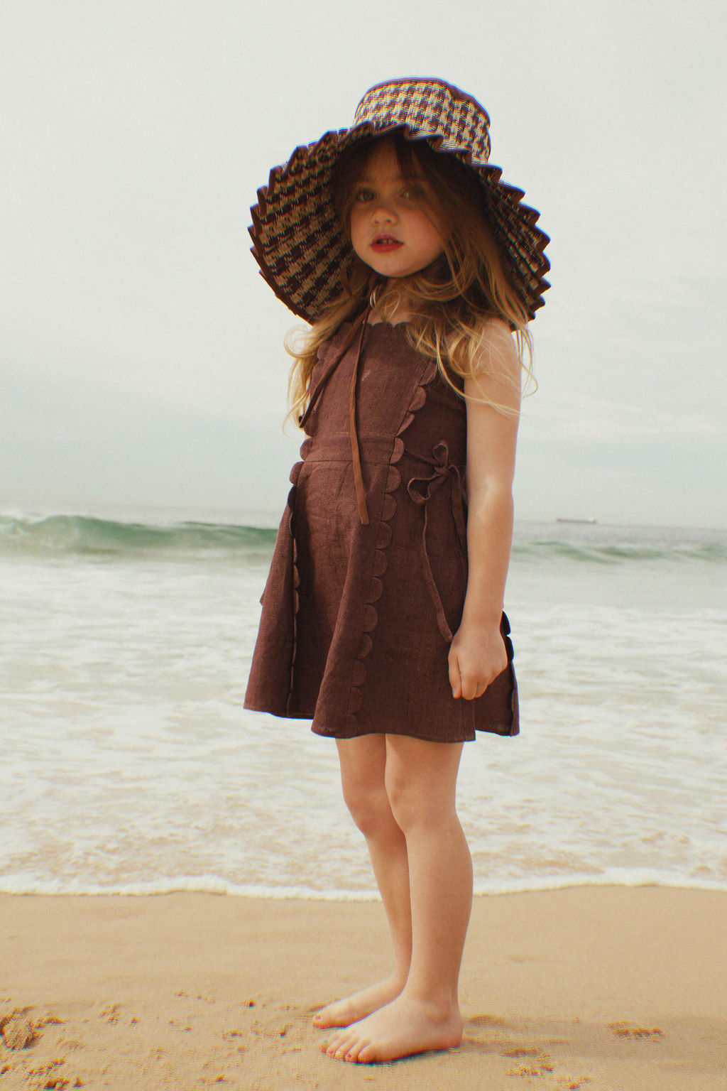 The Freya Linen Dress Brown VIKA The Freya Linen Dress Brown VIKA
