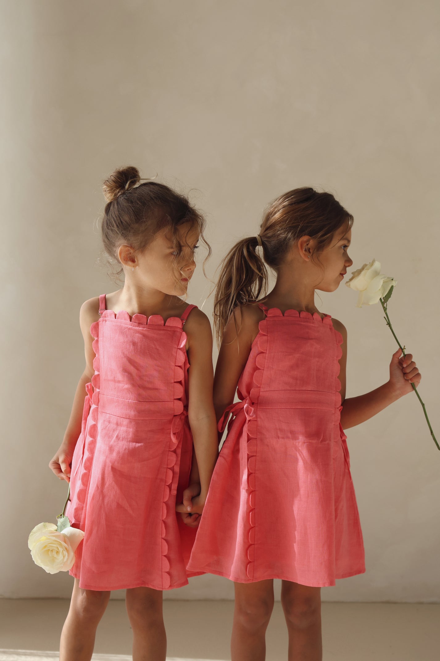 The Freya Linen Dress Pink