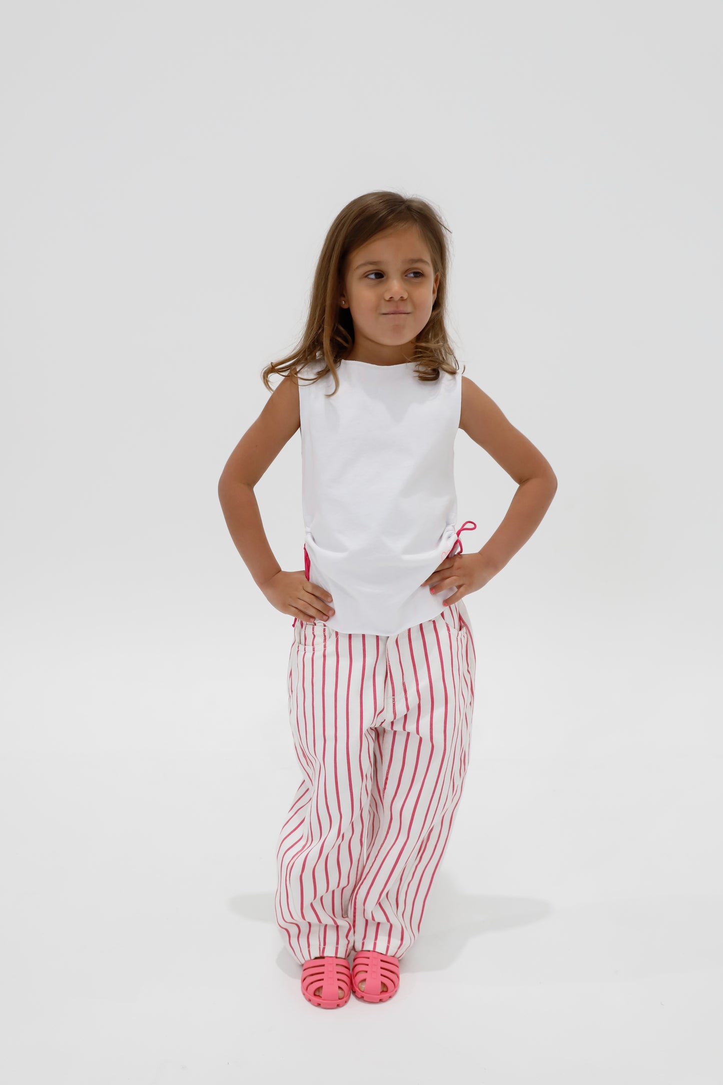 
                  
                    Liv Pink Stripe Denim
                  
                