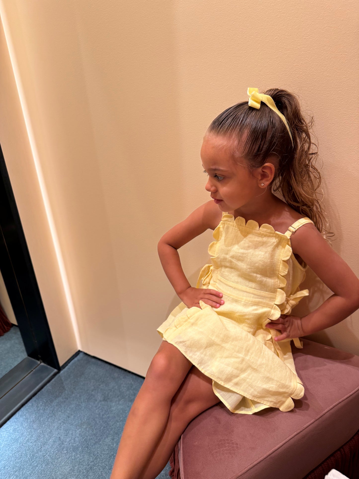 
                  
                    The Freya Linen Dress Yellow
                  
                